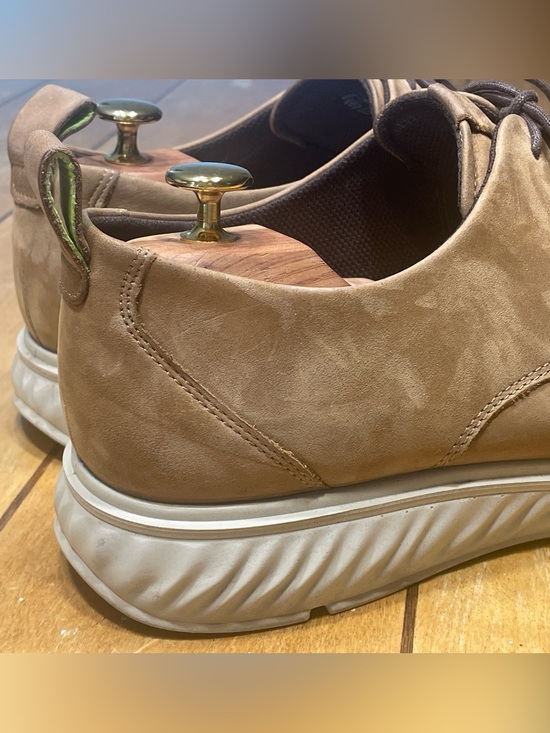 Ecco St.1 Hybrid Tan Suede Derby with Lightweight Sole Nubuck Leather Casual EUC main image 10